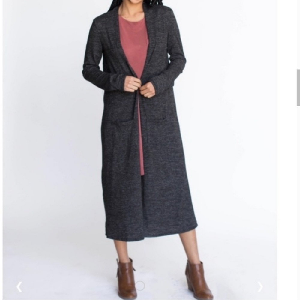 Agnes & Dora Long Gray Duster Cardigan Sweater